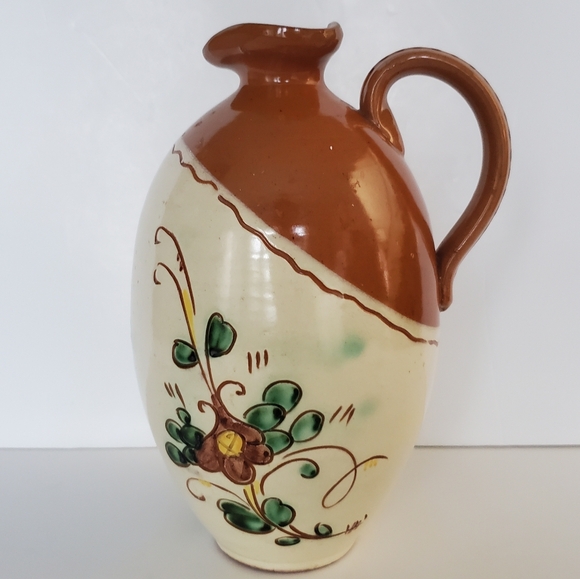 Vintage Scandinavian Pottery Pitcher Jug Hand Painted GABRIEL BURMEISTER Signed - Picture 3 of 8
